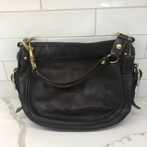 Authentic brown coach leather bag